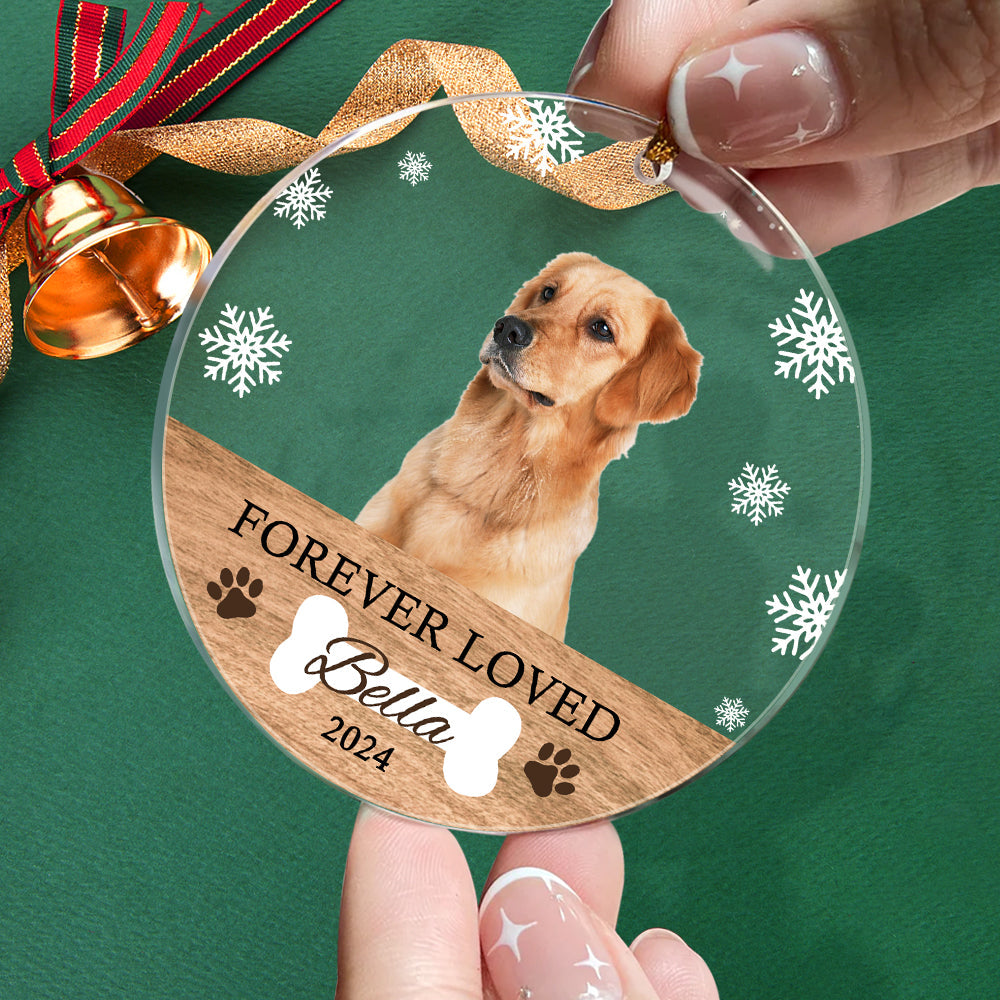 Personalized Memorial Dog Photo Christmas Ornament