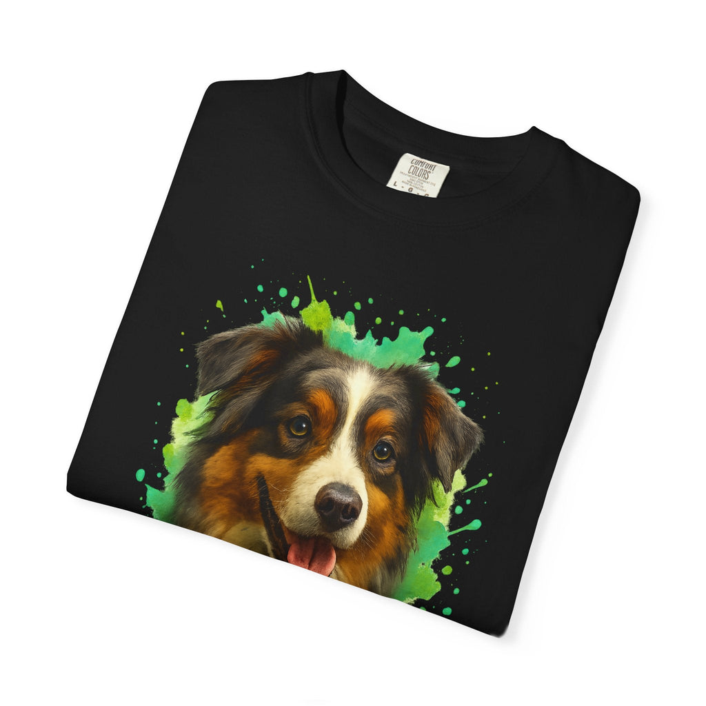Dogtown Unisex Breed Collection Aussie Tri-Colored Graphic T-Shirt