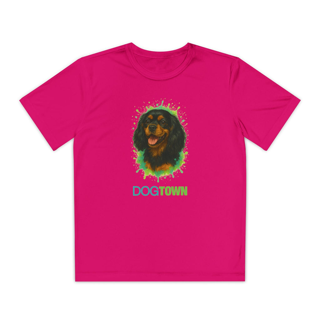 Kids Cavalier King Charles Spaniel Polyester Short Sleeve Tee