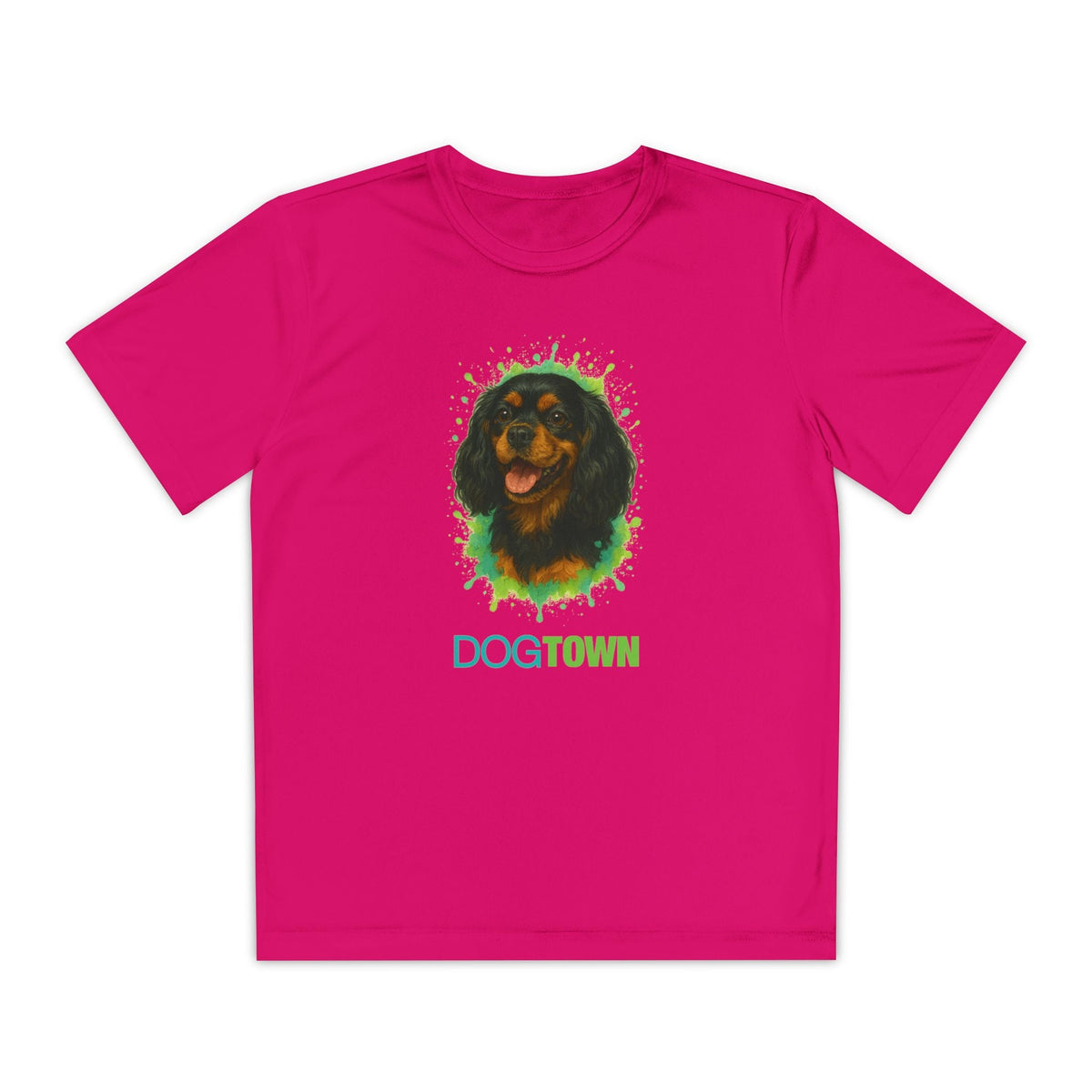Kids Cavalier King Charles Spaniel Polyester Short Sleeve Tee