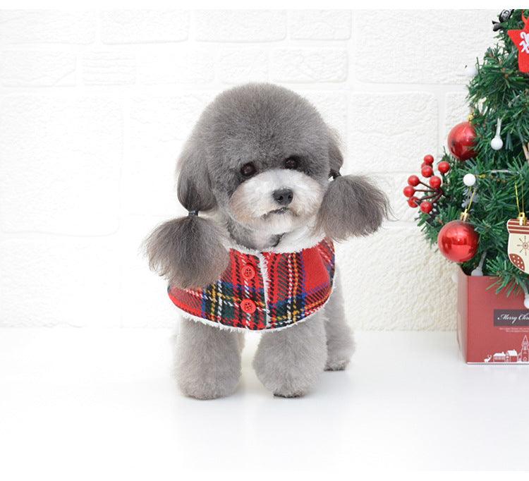 Festive Knitted Turtleneck Dog Sweater Coat