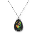 Dogtown Oval Brittany Spaniel Pendant Necklace Silver