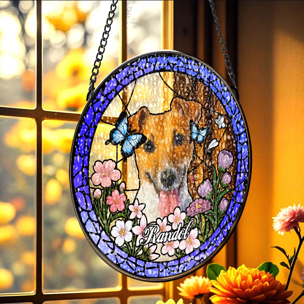 Personalized Pet Keepsake Memorial Stained Glass Suncatcher