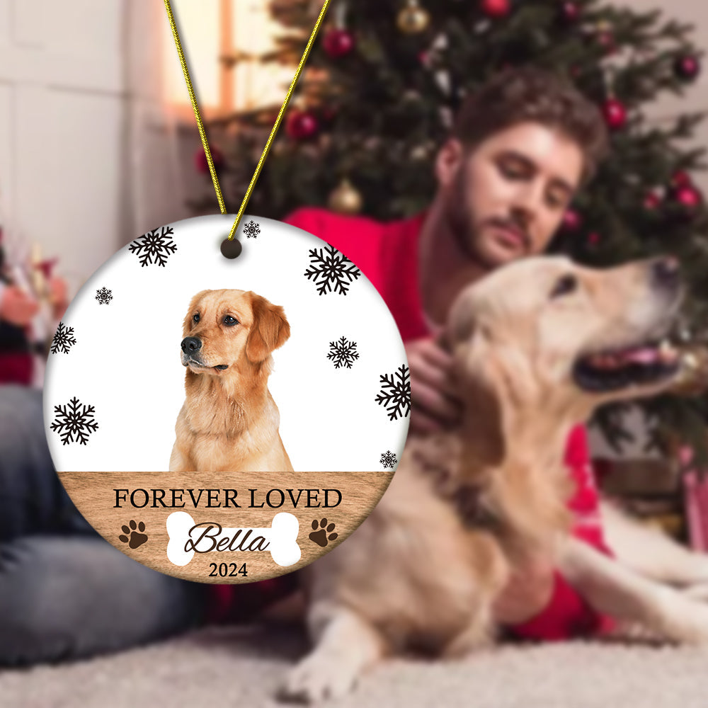 Personalized Memorial Dog Photo Christmas Ornament