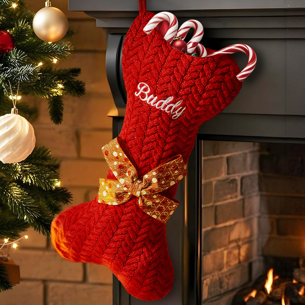 Personalized Dog Bone Christmas Stockings