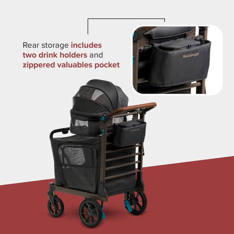 Dogtown Gear Foldable Pet Cart Stroller Charcoal
