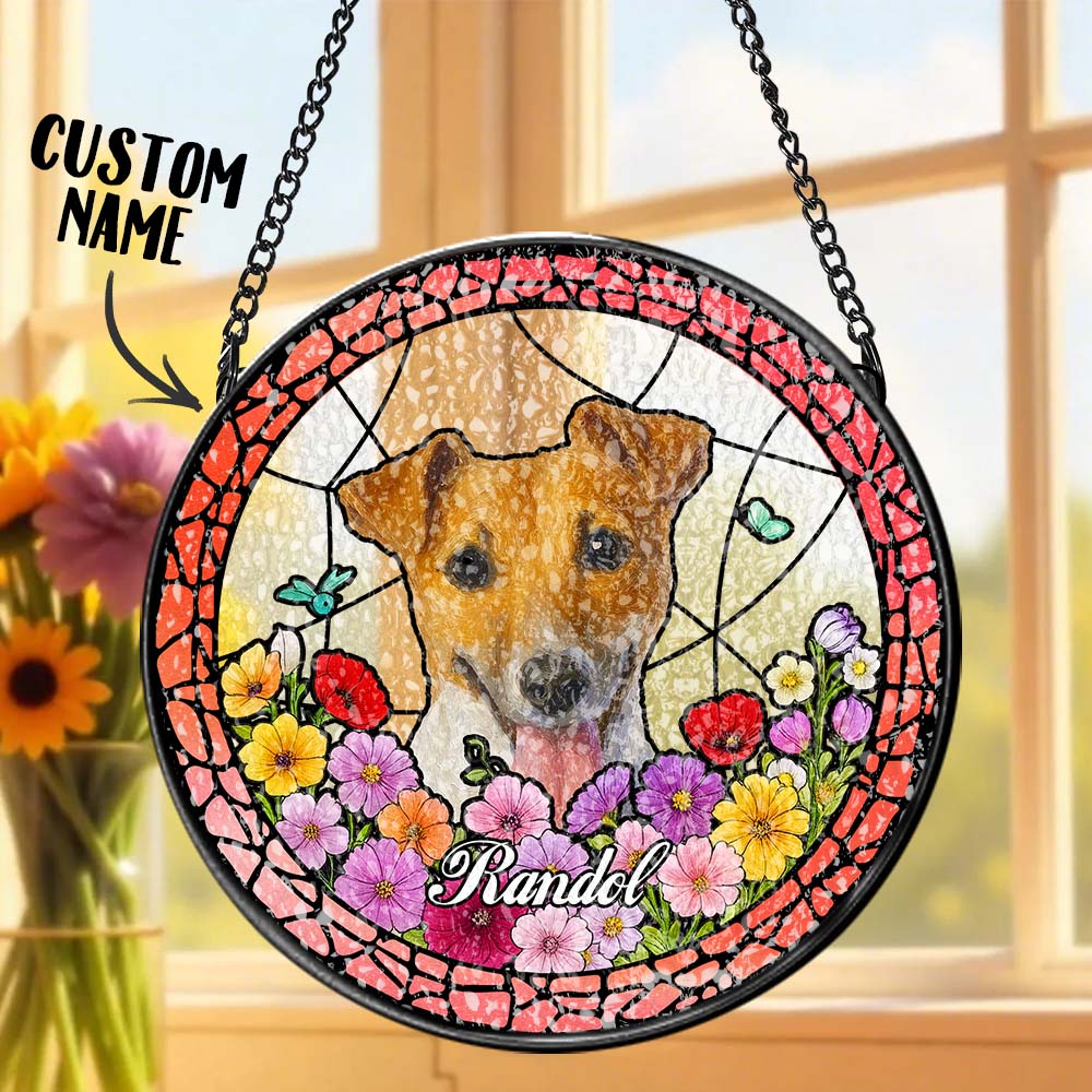 Personalized Pet Keepsake Memorial Stained Glass Suncatcher