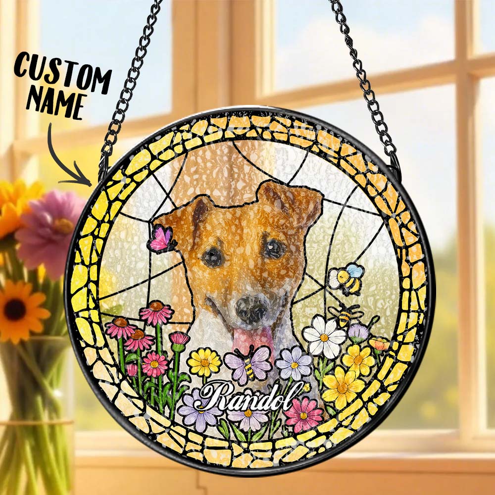 Personalized Pet Keepsake Memorial Stained Glass Suncatcher