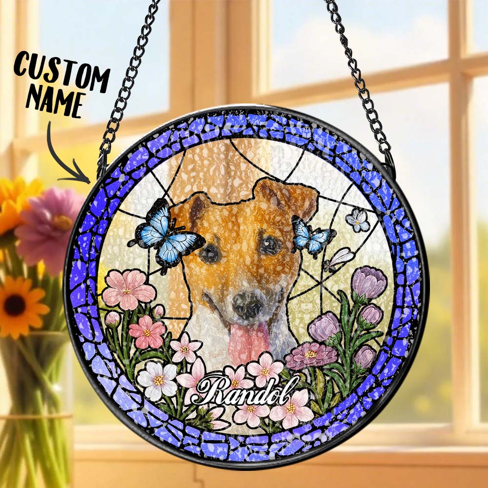 Personalized Pet Keepsake Memorial Stained Glass Suncatcher
