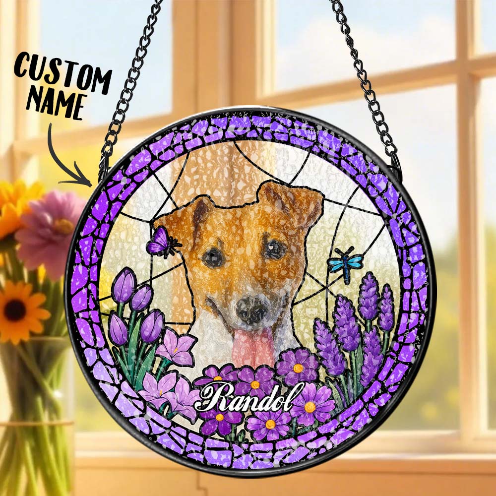 Personalized Pet Keepsake Memorial Stained Glass Suncatcher