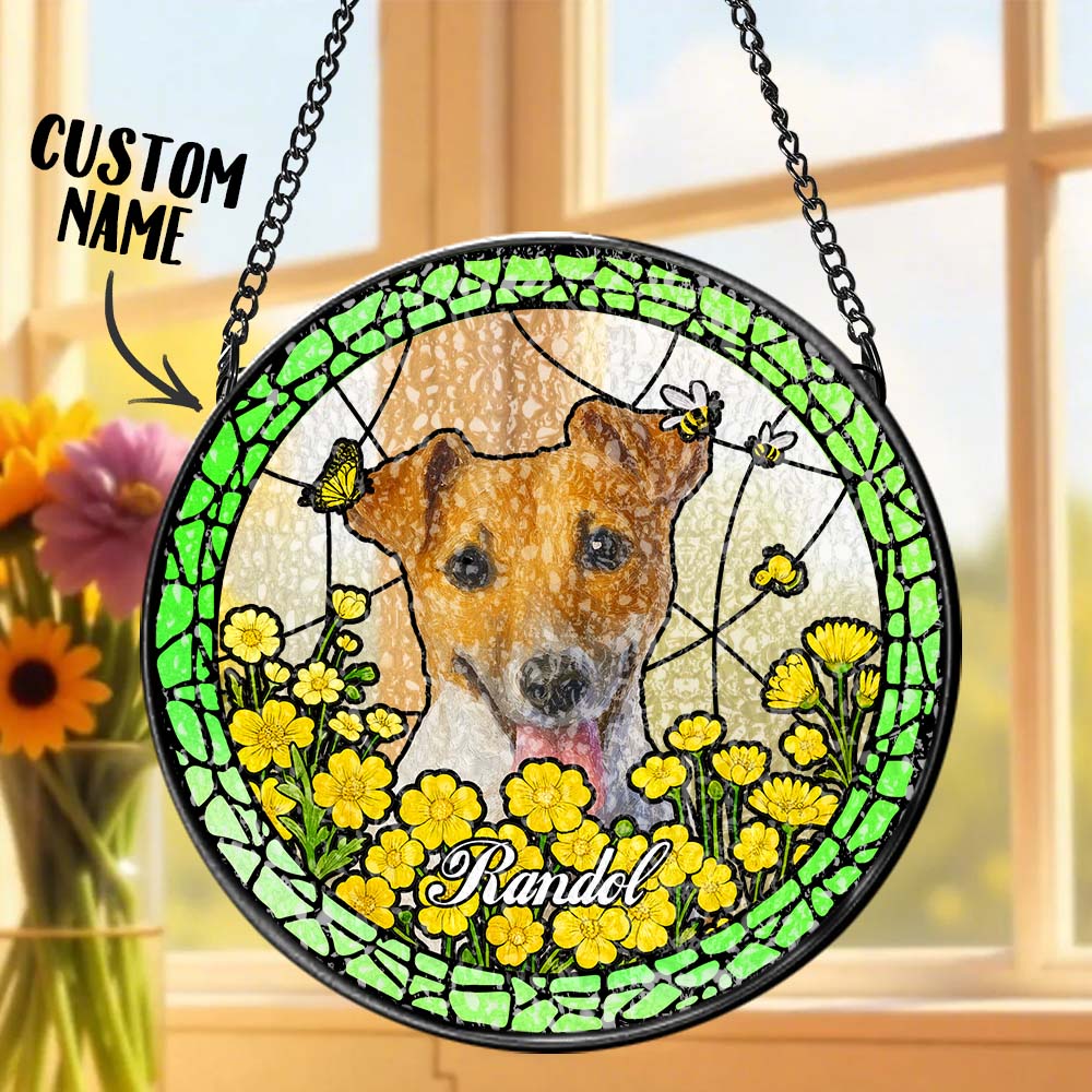 Personalized Pet Keepsake Memorial Stained Glass Suncatcher