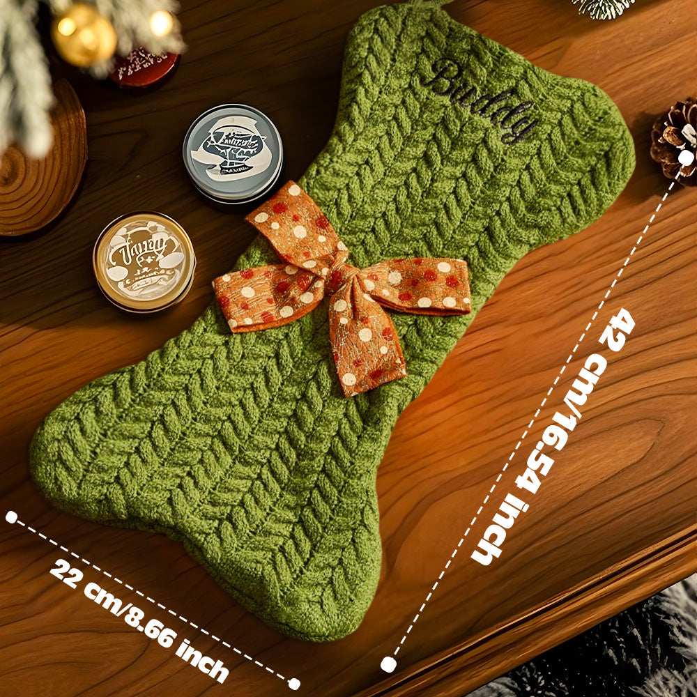 Personalized Dog Bone Christmas Stockings
