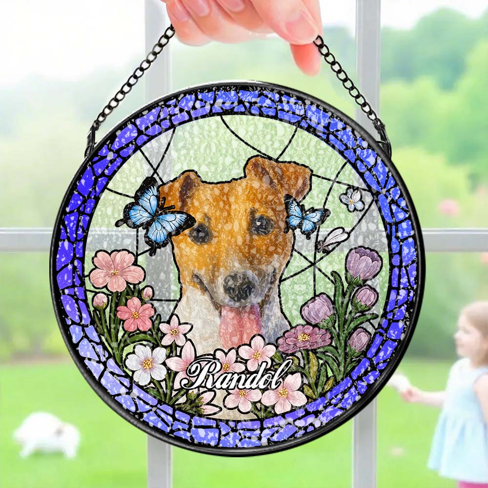 Personalized Pet Keepsake Memorial Stained Glass Suncatcher