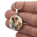 Personalized Dog Photo Circle Pendant Necklace
