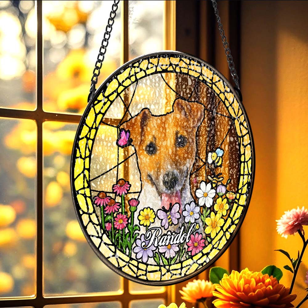 Personalized Pet Keepsake Memorial Stained Glass Suncatcher