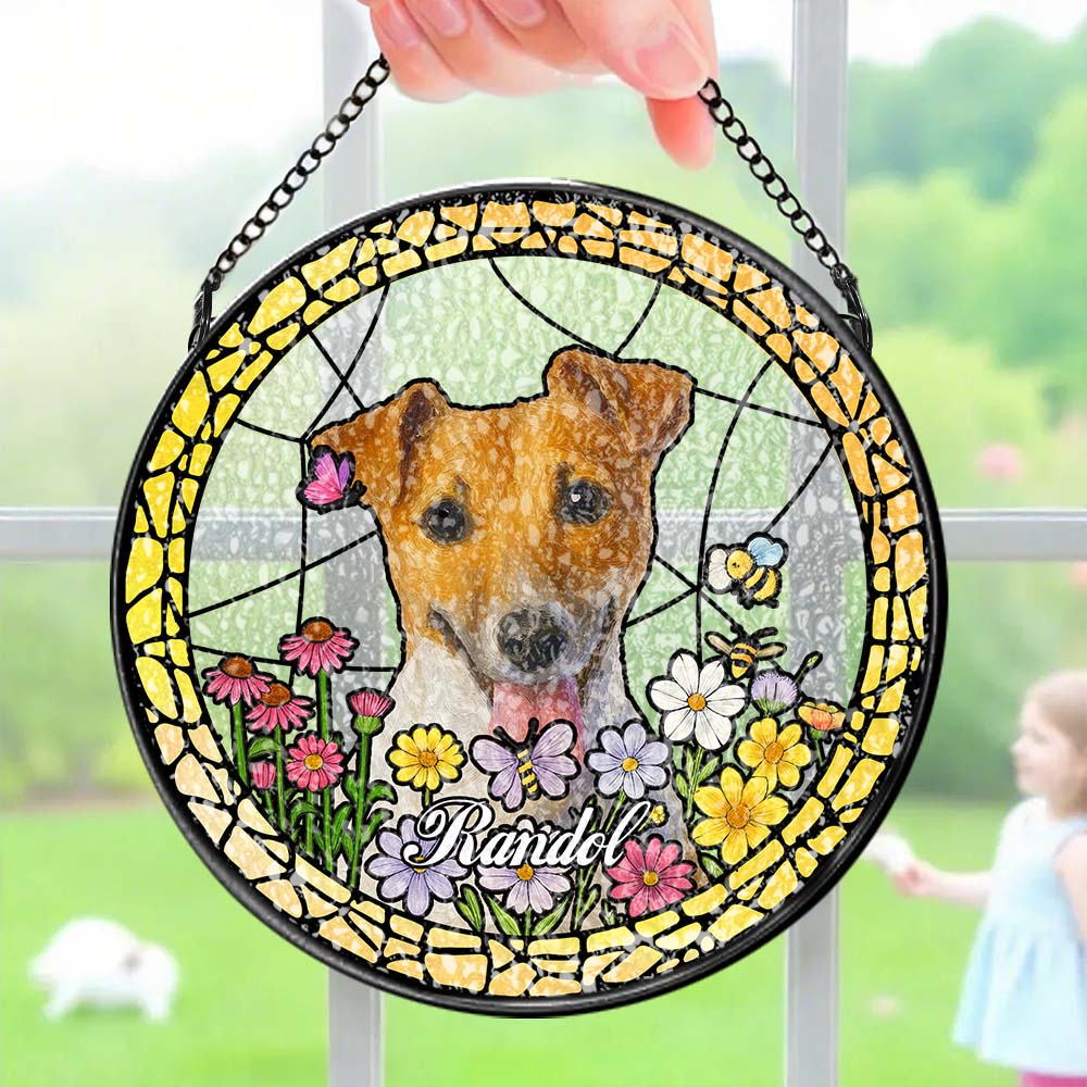 Personalized Pet Keepsake Memorial Stained Glass Suncatcher