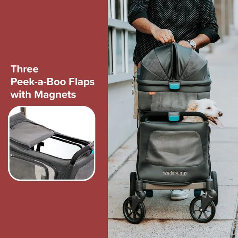 Dogtown Gear Foldable Pet Cart Stroller Charcoal