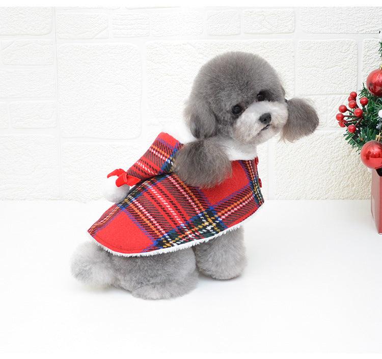 Festive Knitted Turtleneck Dog Sweater Coat