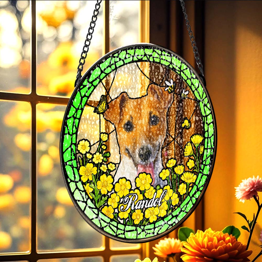 Personalized Pet Keepsake Memorial Stained Glass Suncatcher