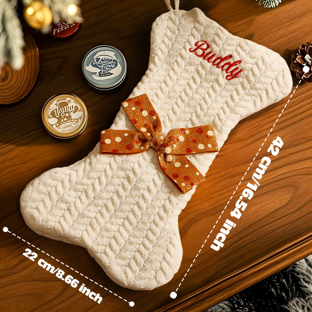 Personalized Dog Bone Christmas Stockings