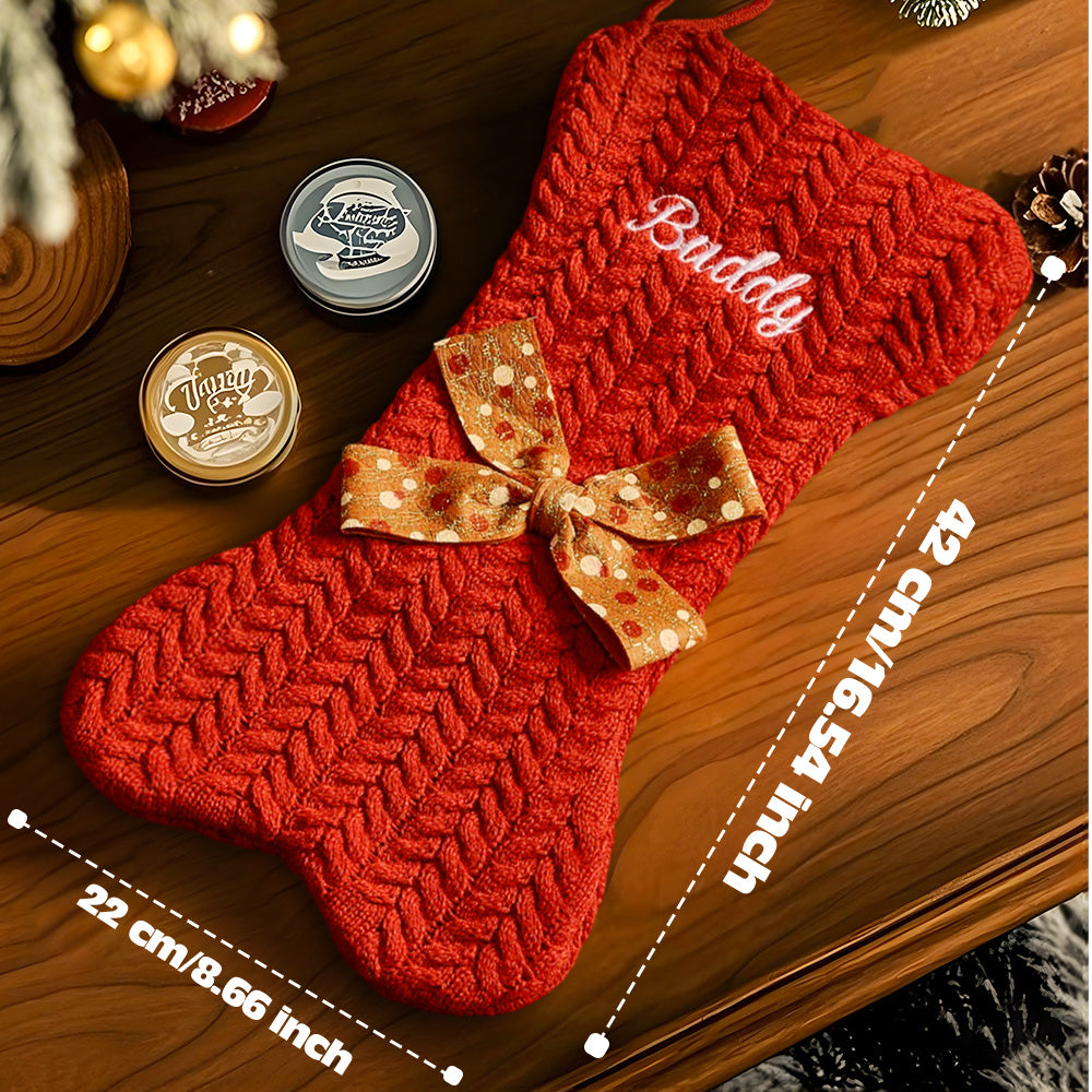 Personalized Dog Bone Christmas Stockings