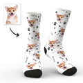 Custom Printed Dog Face Photo Novelty Socks