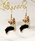 Epoxy Dog Drop Earrings